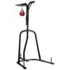 2 in 1 Punching Bag Stand, Steel Heavy Duty Workout Equipment, Adjustable Height Boxing Punching Bag and Speed Bag Stand, Freestanding Sandbag Rack
