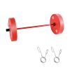 4FT Barbell Bar, Fits 2-Inch Weight Plates, Barbell Bar with Knurled Grip for Strength Training, Weightlifting, Squat, Deadlift, Bench Press, Curl
