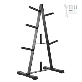 Weight Plate Rack, A Frame Weight Plate Tree for 1-Inch Weight Plates, Standard Weight Plate Tree, 500 lbs Load Capacity Weight Storage Holder