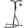 2 in 1 Punching Bag Stand, Steel Heavy Duty Workout Equipment, Adjustable Height Boxing Punching Bag and Speed Bag Stand, Freestanding Sandbag Rack